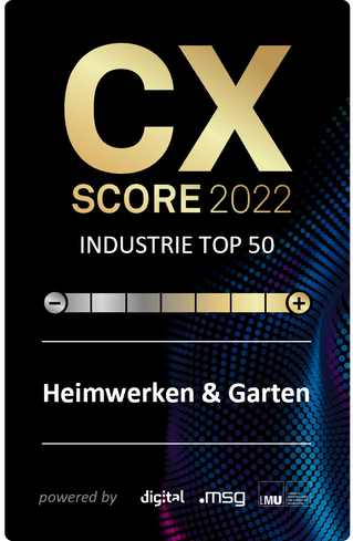 Bosch ist mit einem CX-Score von 81 der Ranking-Gewinner in der Branche Heimwerken und Garten. (Bild: HighText Verlag)