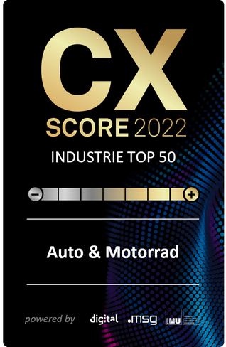 Das Siegel CX-Score in Gold geht an BMW, Mercedes und Mini (Bild: HighText Verlag)