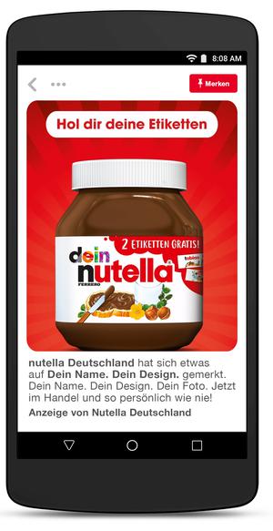Nutella-Pin auf Pinterest (Bild: Pinterest)